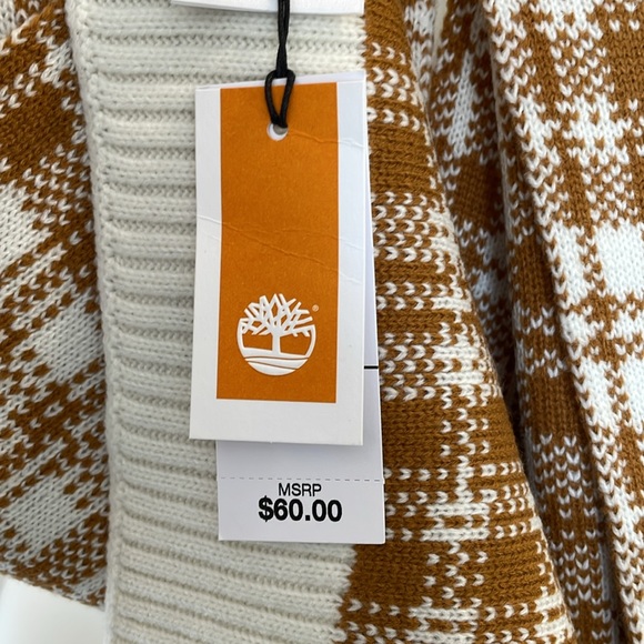 TIMBERLAND BUFFALO MUSTARD YELLOW PLAID SCARF OS 10W X  66L inches UNISEX - Picture 9 of 10